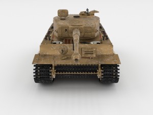 fully built panzer tiger tank early interior and Modello 3D