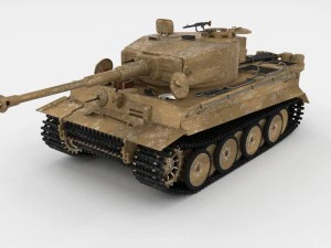fully built panzer tiger tank early interior and 3D Model