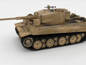 fully built panzer tiger tank early interior and 3D Model