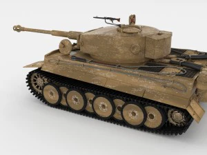 fully built panzer tiger tank early interior and 3D Model