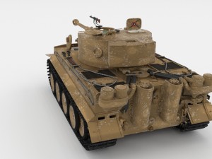 fully built panzer tiger tank early interior and Modello 3D