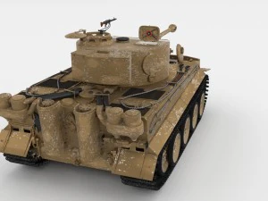 fully built panzer tiger tank early interior and 3D Model
