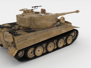 fully built panzer tiger tank early interior and Modello 3D