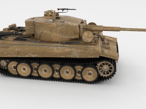 fully built panzer tiger tank early interior and Modello 3D