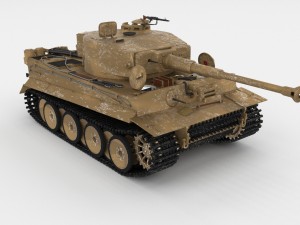 fully built panzer tiger tank early interior and Modello 3D