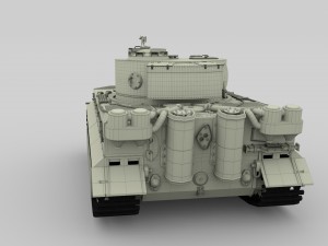 fully built panzer tiger tank early interior and Modello 3D
