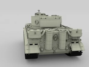 fully built panzer tiger tank early interior and 3D Model