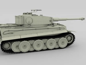 fully built panzer tiger tank early interior and 3D Model