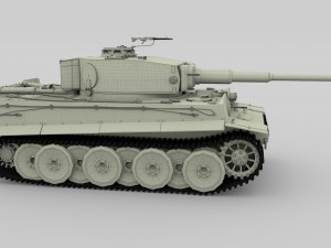 fully built panzer tiger tank early interior and Modello 3D