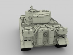 fully built panzer tiger tank early interior and Modello 3D