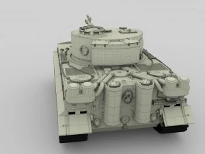 fully built panzer tiger tank early interior and 3D Model