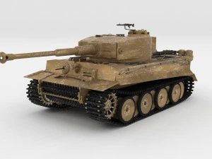 panzer tiger tank early with interior 3D Model