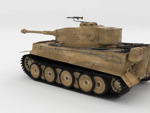 panzer tiger tank early with interior 3D Model