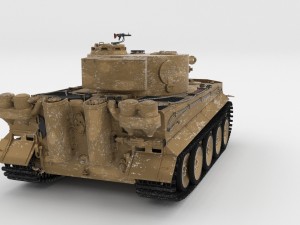 panzer tiger tank early with interior 3D मॉडल