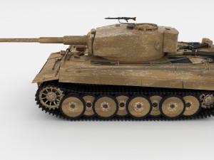 panzer tiger tank early with interior 3D मॉडल