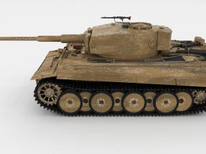 panzer tiger tank early with interior 3D Model