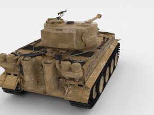 panzer tiger tank early with interior 3D मॉडल