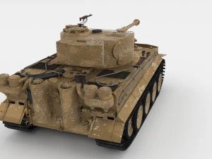 panzer tiger tank early with interior 3D Model