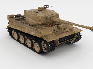 panzer tiger tank early with interior 3D मॉडल