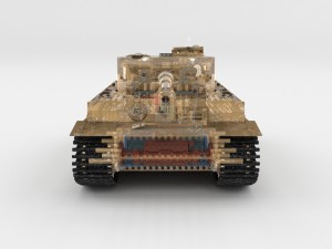 panzer tiger tank early with interior 3D मॉडल