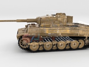 panzer tiger tank early with interior 3D मॉडल