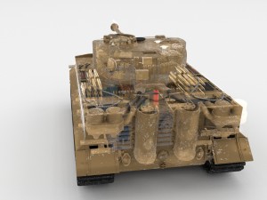 panzer tiger tank early with interior 3D मॉडल