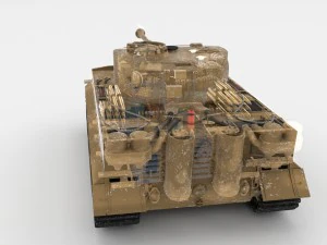 panzer tiger tank early with interior 3D Model