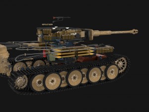 panzer tiger tank early with interior 3D मॉडल