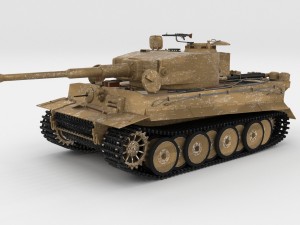 panzer tiger tank early with interior 3D मॉडल