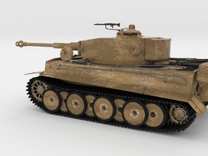 panzer tiger tank early with interior 3D मॉडल