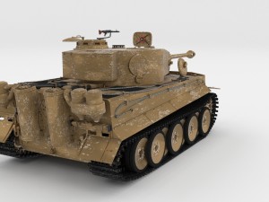 panzer tiger tank early with interior 3D मॉडल