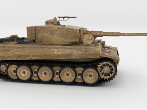 panzer tiger tank early with interior 3D मॉडल