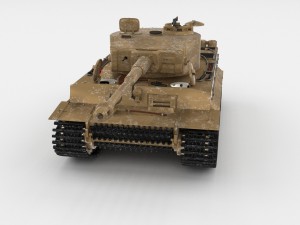 panzer tiger tank early with interior 3D मॉडल