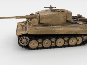 panzer tiger tank early with interior 3D मॉडल