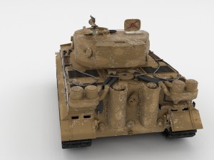 panzer tiger tank early with interior 3D मॉडल
