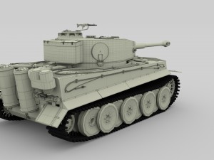 panzer tiger tank early with interior 3D मॉडल