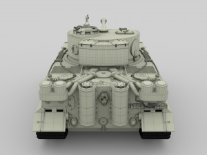 panzer tiger tank early with interior 3D मॉडल