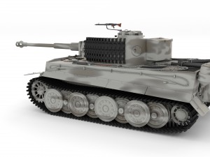 panzer tiger tank late 1944 v3 with interior 3D Model