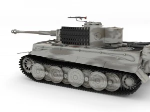 panzer tiger tank late 1944 v3 with interior 3D Model