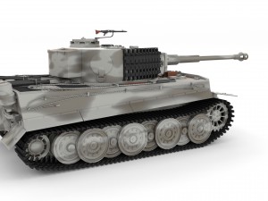 panzer tiger tank late 1944 v3 with interior 3D Model