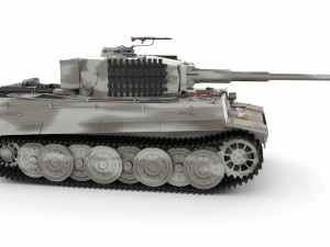 panzer tiger tank late 1944 v3 with interior 3D Model