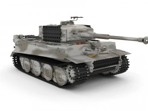 panzer tiger tank late 1944 v3 with interior 3D Model