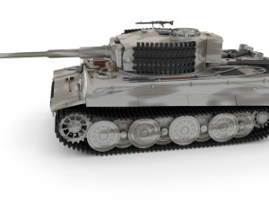 panzer tiger tank late 1944 v3 with interior 3D Model