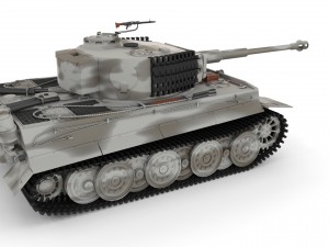 panzer tiger tank late 1944 v3 with interior 3D Model