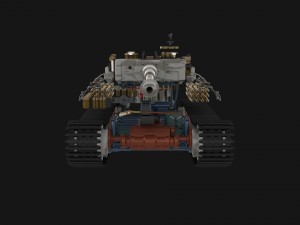 panzer tiger tank late 1944 v3 with interior 3D Model