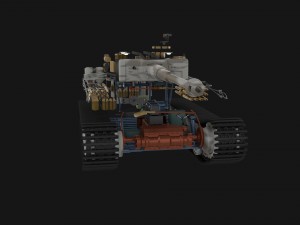panzer tiger tank late 1944 v3 with interior 3D Model