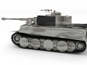 panzer tiger tank late 1944 v3 with interior 3D Model