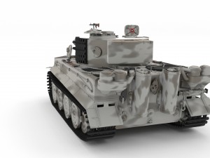 panzer tiger tank late 1944 v3 with interior 3D Model