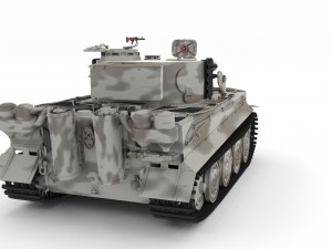 panzer tiger tank late 1944 v3 with interior 3D Model
