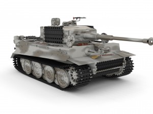 panzer tiger tank late 1944 v3 with interior 3D Model